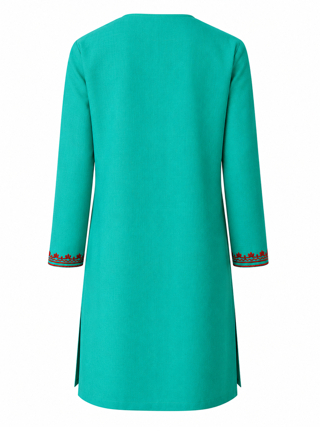 Noor : Aari embroidery summer kurti | Dark Teal